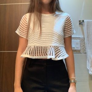 ALEXIS white crop top